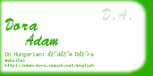 dora adam business card